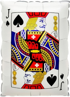 Шар (22''/56 см) Фигура, Покер, Карта Валет Пик, 1 шт. в уп.